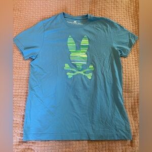 Psycho Bunny SS Newell Graphic Men’s T-Shirt in Bluebell Size XS (3)